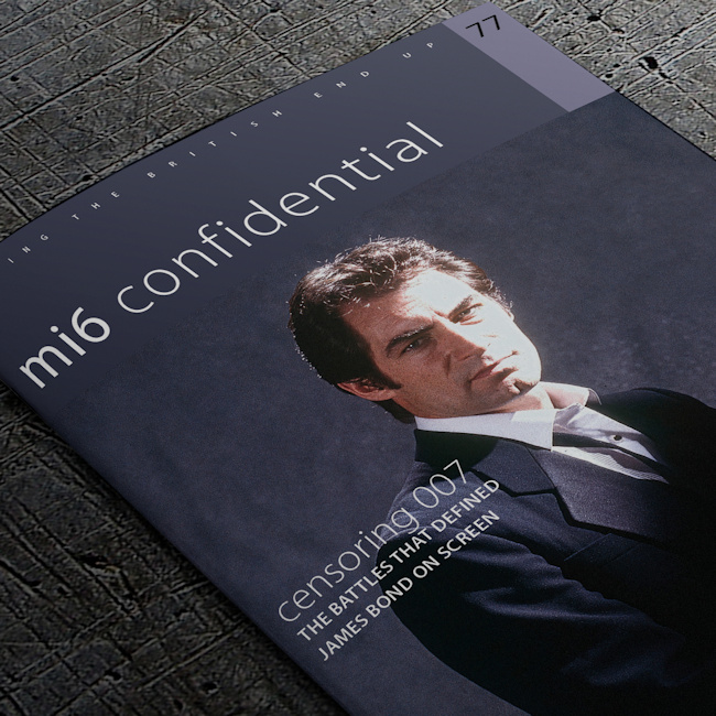jamesbondlive's tweet photo. ⚪⚪🔫 Discover how 007 has been censored over the decades in the new issue - MI6 Confidential magazine issue #77 now shipping worldwide 
#jamesbond #magazine 
https://t.co/kAMYmSl28m https://t.co/YKUDggJUam