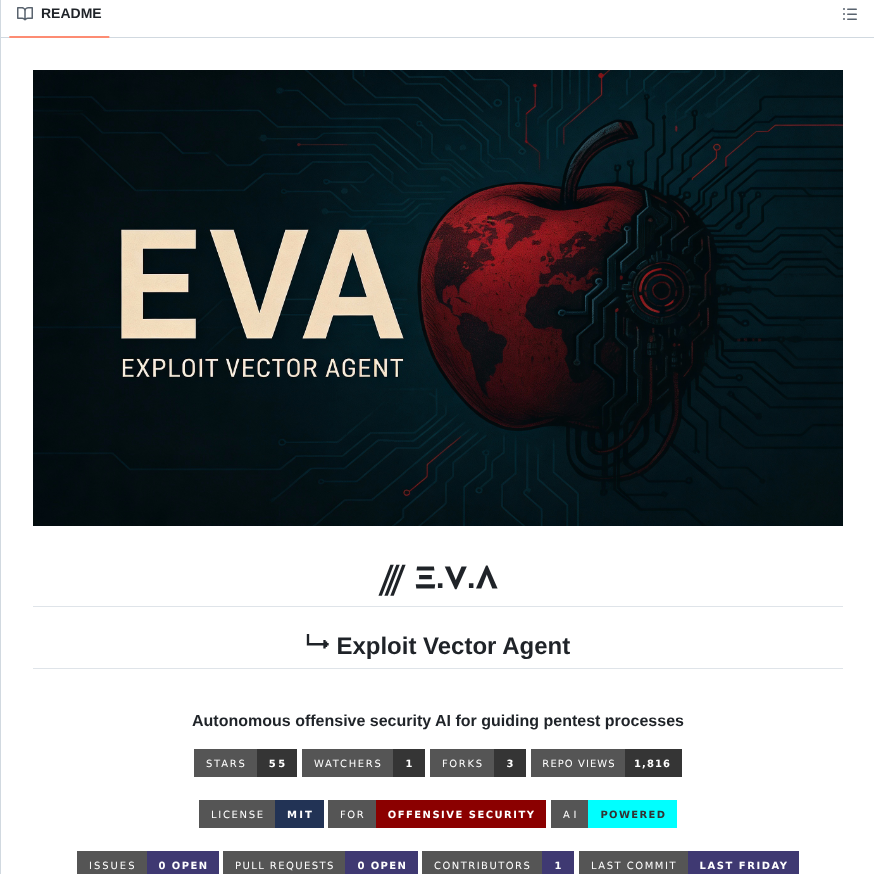 AI agent for offensive security workflows

github.com/ARCANGEL0/EVA/