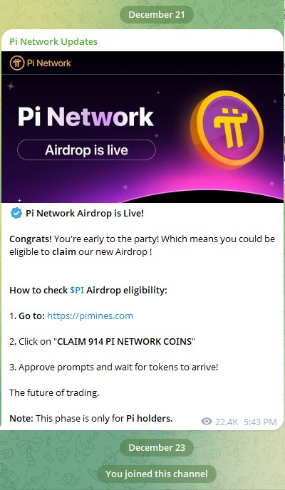 amr_nannaware's tweet photo. URGENT SECURITY ALERT FOR ALL PIONEERS
Beware of a FAKE "Airdrop is live" post circulating on Telegram, claiming to be from @PiCoreTeam.
A malicious site (https://t.co/nVOCdfCTF3) is offering to "Claim Pi" but asks for your WALLET PASSPHRASE. This is a SCAM.
🚨 CRITICAL REMINDER:
· The official Pi Core Team will NEVER ask for your passphrase via a link.
· Official domains are https://t.co/j0TuEiiOIs and https://t.co/zR7NvqsxZC.
· Any other site requesting your passphrase is a 100% FRAUD.
💔 Your passphrase = Your funds. Do not enter it anywhere except the official Pi Wallet.
Protect yourself. Share this to protect others. 🤝
#PiNetwork #ScamAlert #CryptoSecurity #StaySafe
@Ucheflex1 @CryptoExxpert24 @carisma795 @okere_eberechi