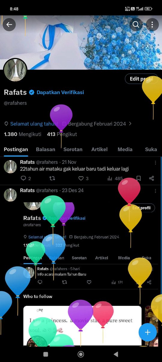 rafahers's tweet image. Balonnya warna warni