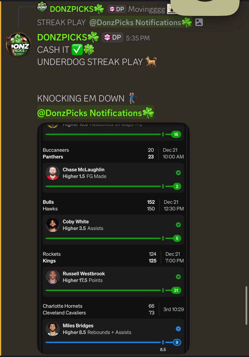 DONZPICKS's tweet image. CASH IT ✅🍀

So close yet so far lol 

#Underdog  | #Gambling𝕏