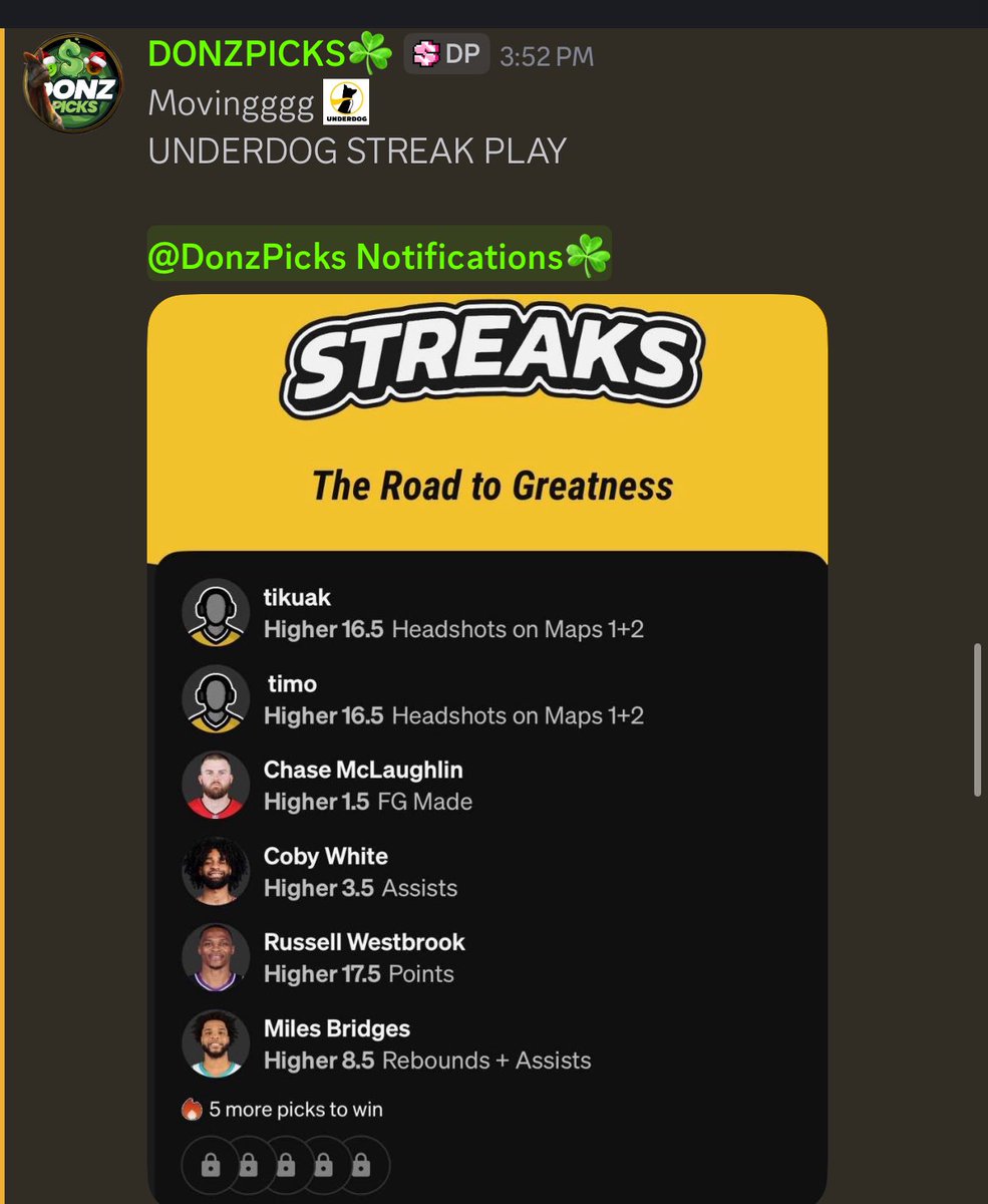 DONZPICKS's tweet image. CASH IT ✅🍀

So close yet so far lol 

#Underdog  | #Gambling𝕏