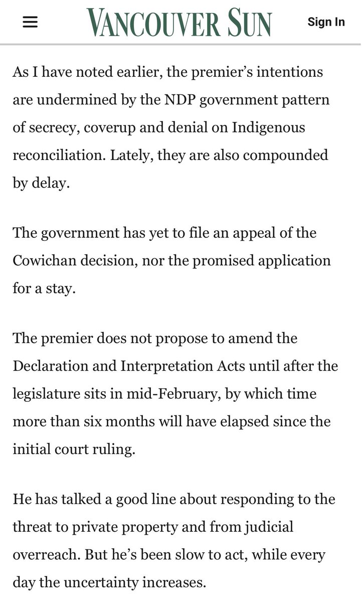 From <a href="/VaughnPalmer/">VaughnPalmer</a>: “the premier’s intentions are undermined by the NDP government pattern of secrecy, coverup and denial on Indigenous reconciliation.”

vancouversun.com/opinion/column…