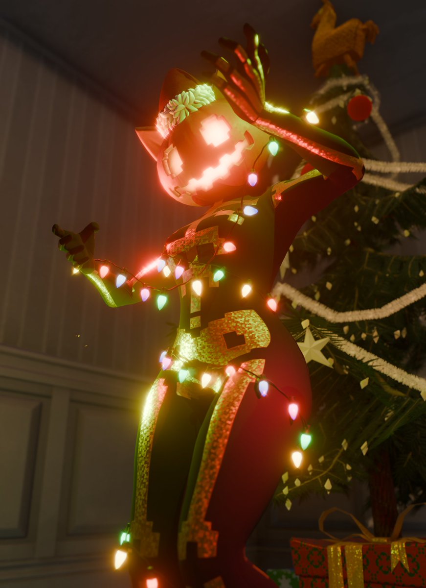 Festive Spice! 🤶
(she's never gonna light that tree up... 😭)

likes and reposts are appreciated a lot ! 💖
#FortniteArt #Fortnite