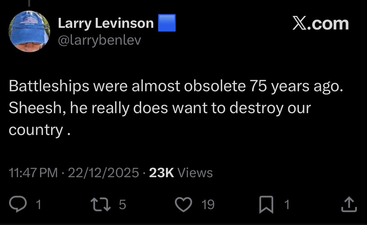 saveliges's tweet photo. Nuclear-armed battleships weren't even a great idea even during the Cold War but back then we put nukes on everything. https://t.co/cVAGRIqakW