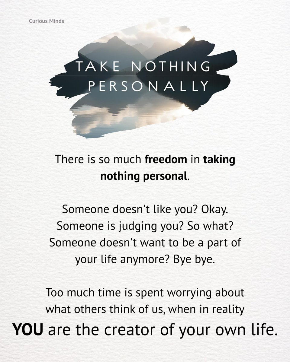 Take Nothing Personal: