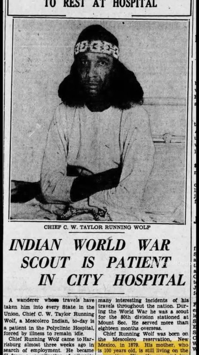 Coop3Big's tweet image. We Were Already Here.
Chief C.W. Taylor, “Running Wolf”