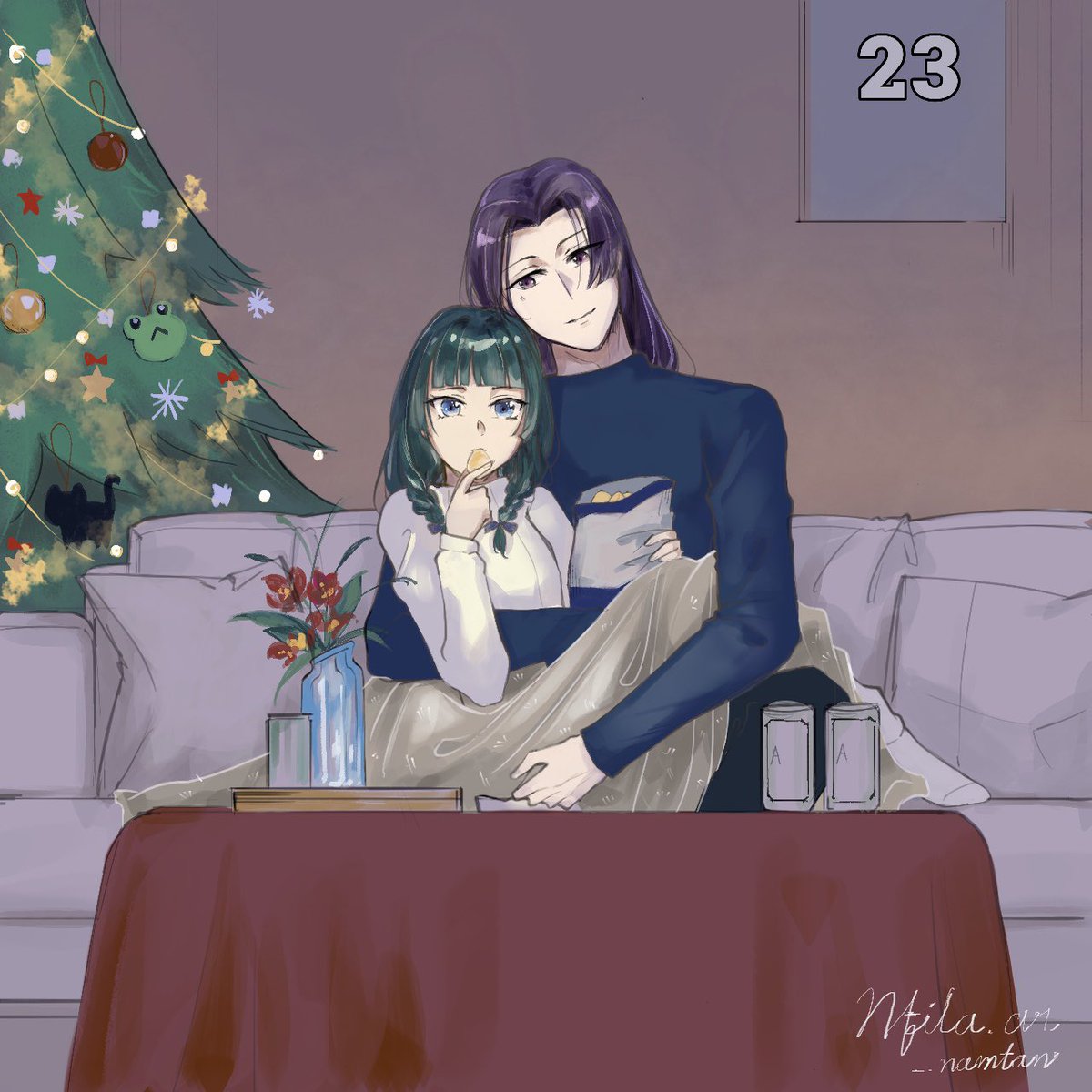 nfila_namtan's tweet photo. 1 Days before Christmas (eve)🎄🌲🐈‍⬛🌙
✳︎ 現パロ 
#壬猫 #薬屋FA https://t.co/fikvCCBVOP