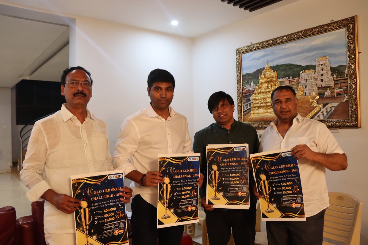 samanbontu's tweet image. 🌟 Proud moment for GLOLED! 🙏 Encouraged by Sri. Krishadevarayulu Garu, Hon’ble MP 🇮🇳, GLOLED Skill Challenge 2026 empowers youth to innovate &amp;amp; shine ✨ Win prizes up to ₹1,00,000 🏆 Register now 🚀
#GLOLEDSkillChallenge2026 #GLOLED #SkillIndia #YouthEmpowerment #IndiaInnovates
