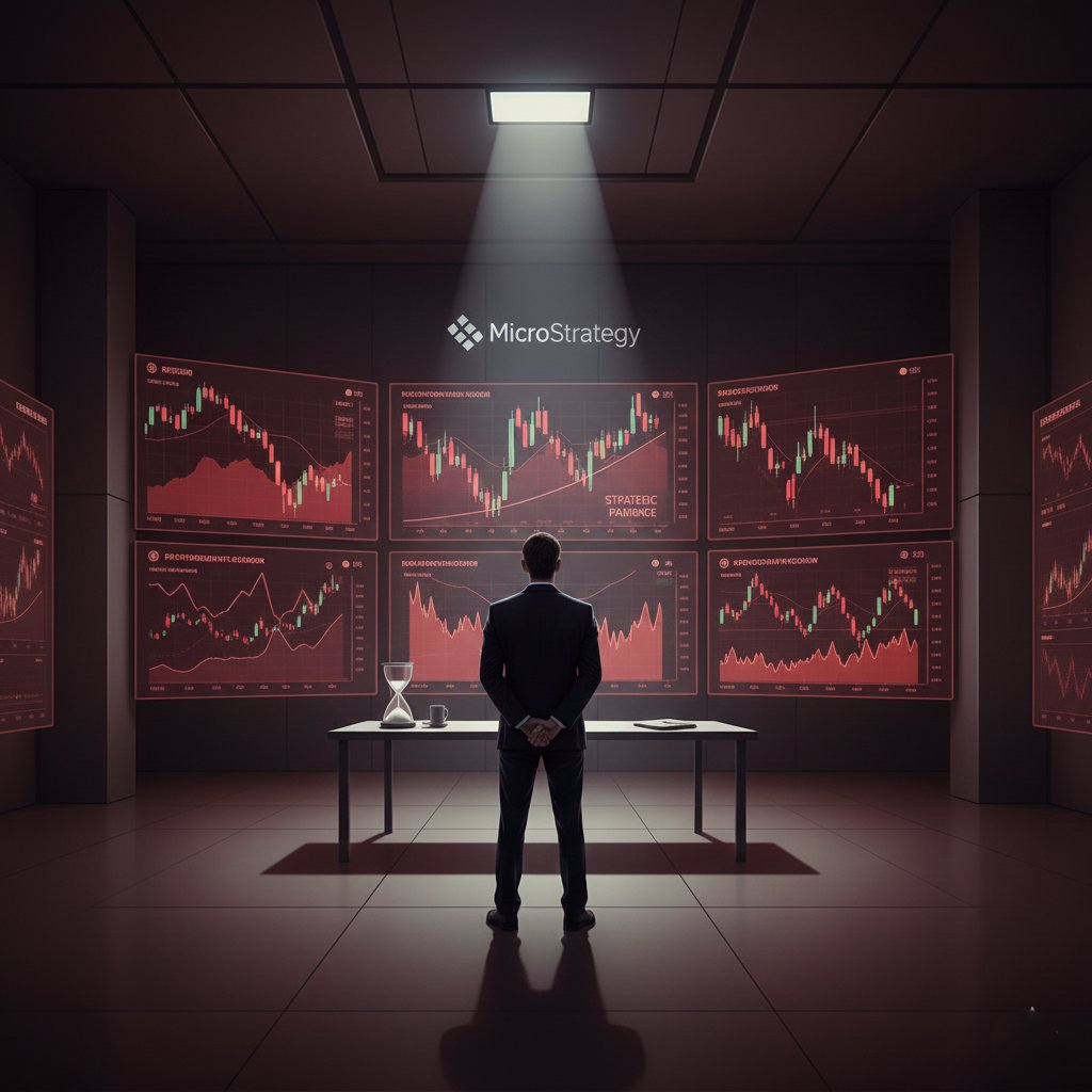 Strategy rompe su racha de compras de $BTC.
No compra esta semana y punto.
¿Simple pausa técnica o miedo a un bear market que fuerce liquidaciones si el mercado se gira fuerte?
¿Qué opináis vosotros?