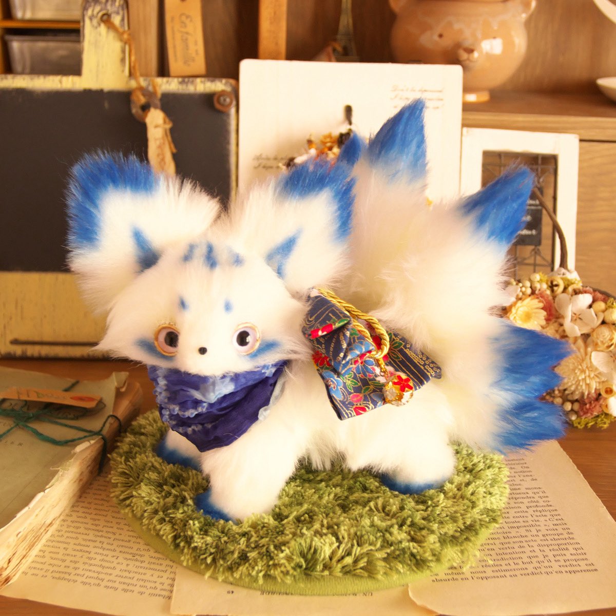 21.アートドール☆cocoperi1984☆九尾狐（青） 21.アートドール☆cocoperi1984☆九尾狐（青）