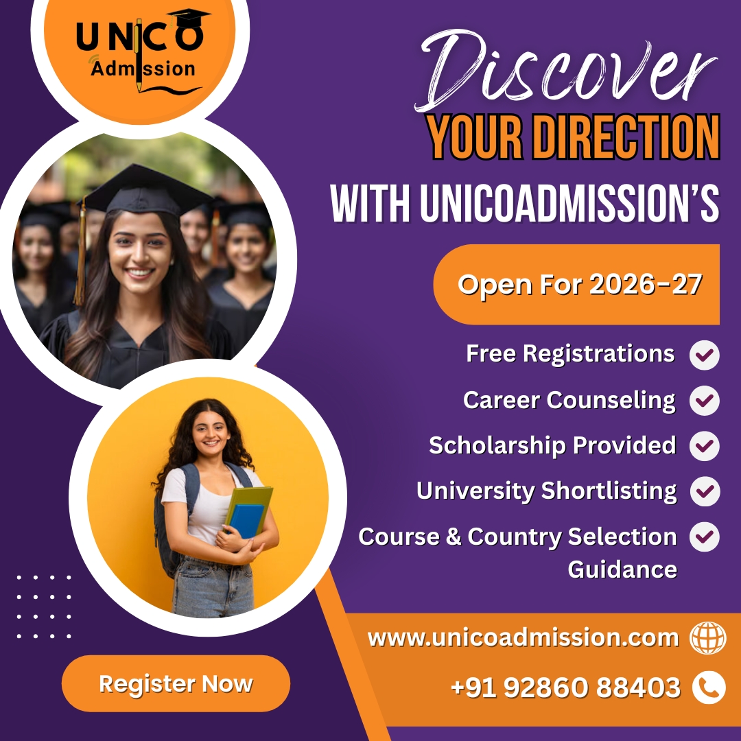 Unicoadmission's tweet image. Admissions Open for (2026-2027) !
Confused about college or course selection?
 Unico Admission simplifies university admissions with expert guidance and trusted institutions.
Visit Site: unicoadmission.com

#AdmissionsOpen #UnicoAdmission #CollegeAdmissions #session2026-27