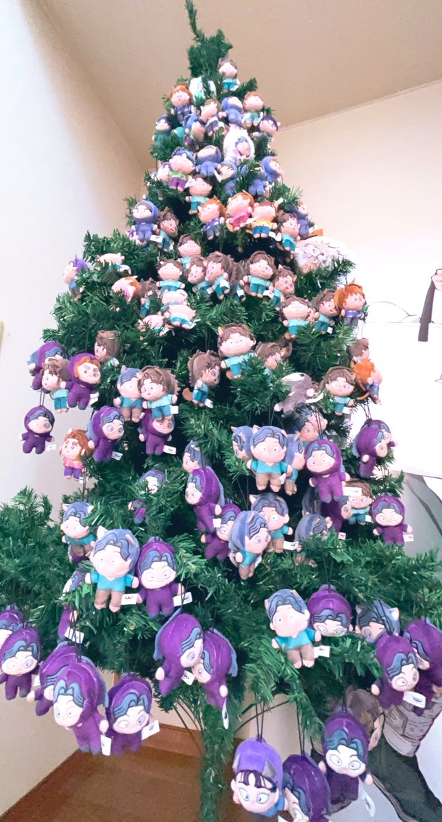 追加分届いて🥷🥚のほわぬい推しツリー完成🎄🎄 メリークリスマス🎅🎁