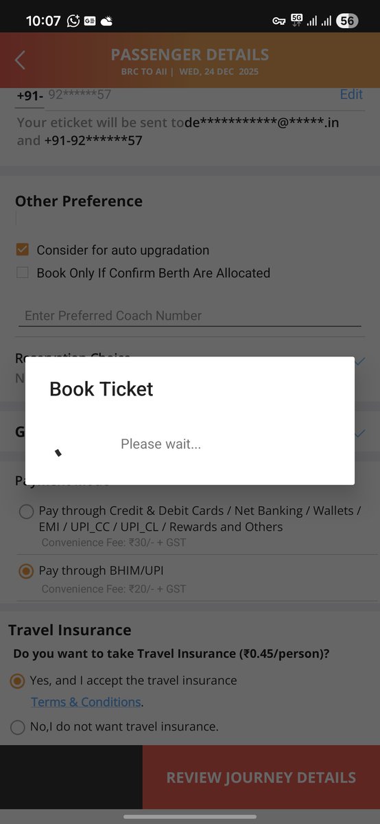 Dev9269's tweet photo. @IRCTCofficial 's Everyday story especially in rush time, when we're using the same network with we watched 8K movies in TV without buffering still they blame network, what i got at the end nothing Sivaay ye Please Wait. @RailwaySeva @RailMinIndia @AshwiniVaishnaw https://t.co/zXOBeKKPrU