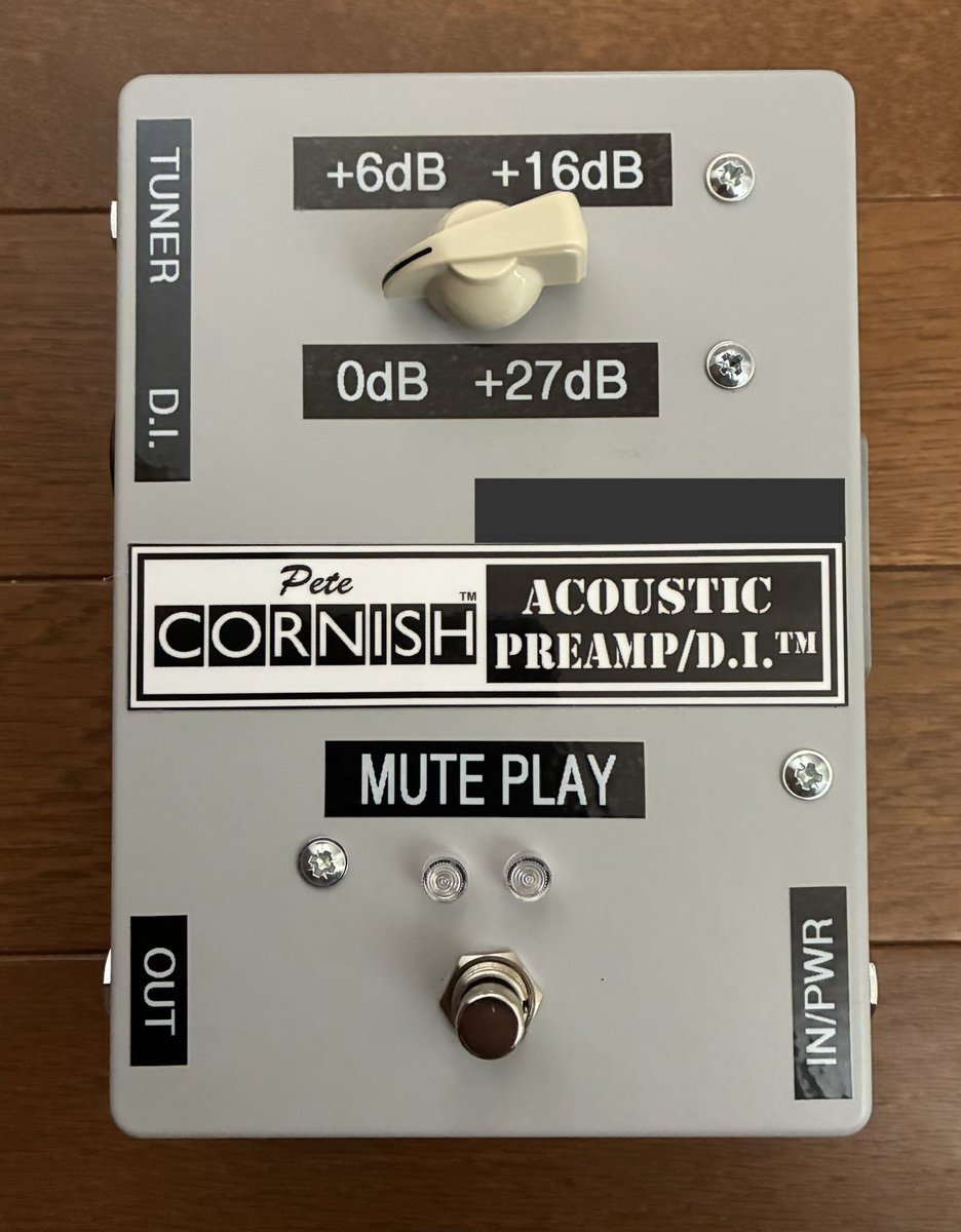 my new gear Pete Cornish ACOUSTIC PREAMP DI/MUTE ギターの