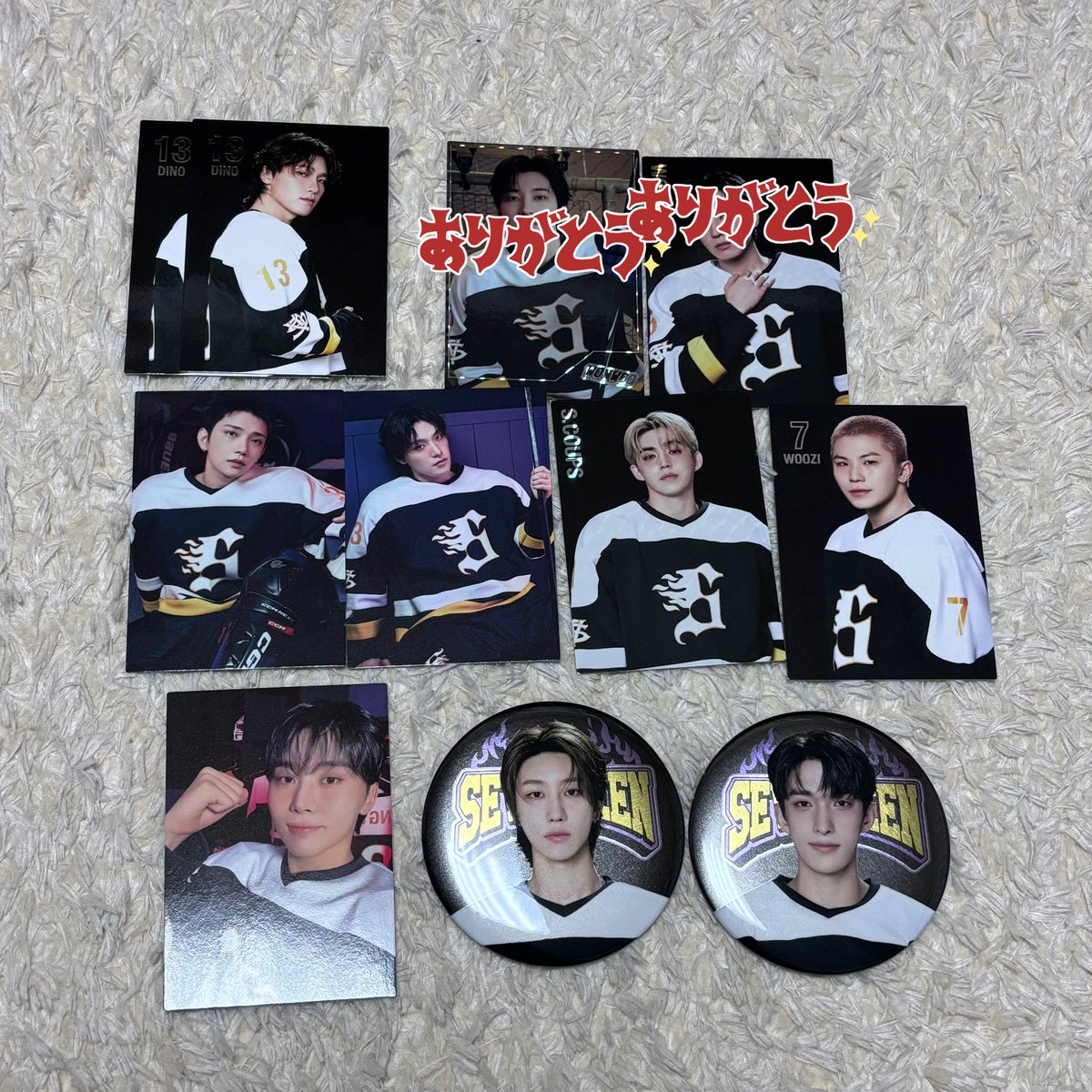 dietdietm's tweet photo. SEVENTEEN セブチ 2025 SEVENTEEN's HOME トレカ 缶バッジ 交換

【譲】エスクプス ジュシュア  ホシ ウジ ミョンホ ミンギュ ドギョム   ディノ  (スタンプなし）

【求】スタンプ無しミンギュ
 缶バッジもミンギュ

セルカ⇔セルカ

郵送希望。
#SEVENTEEN交換
#セブチ交換 https://t.co/hHEXc5rtcT
