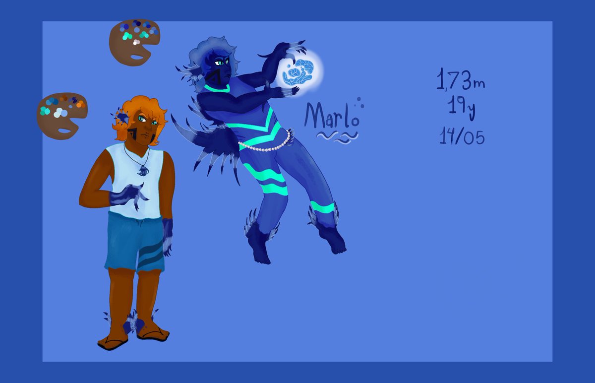 Marlo!  🫧
💙 &amp; 🔁
#oc #originalcharacter