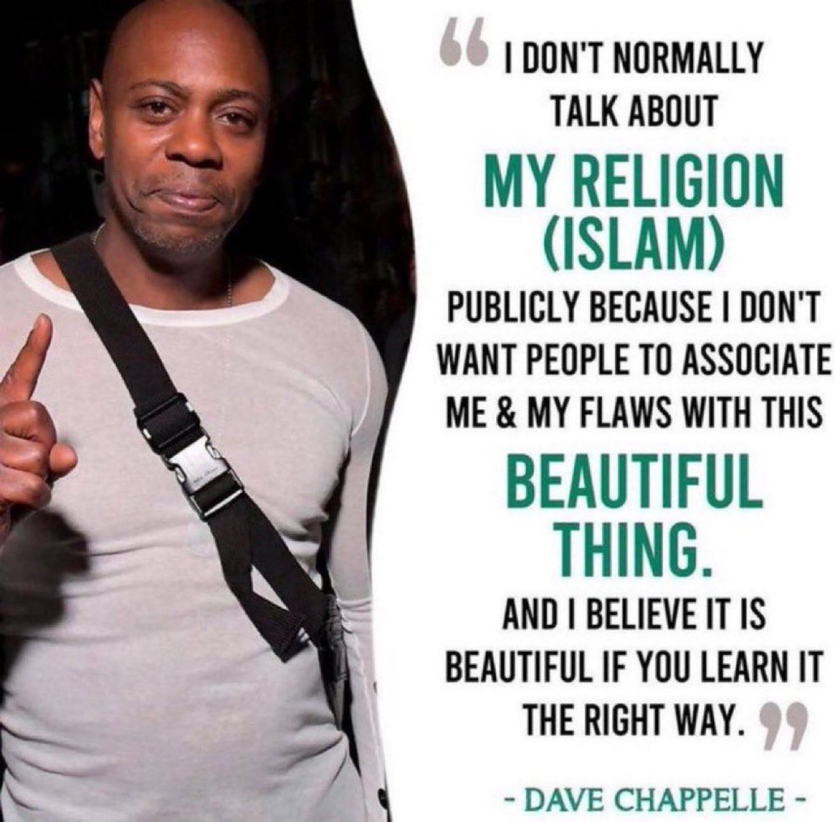HalalNation_'s tweet image. Dave Chappelle Is Muslim ☪️