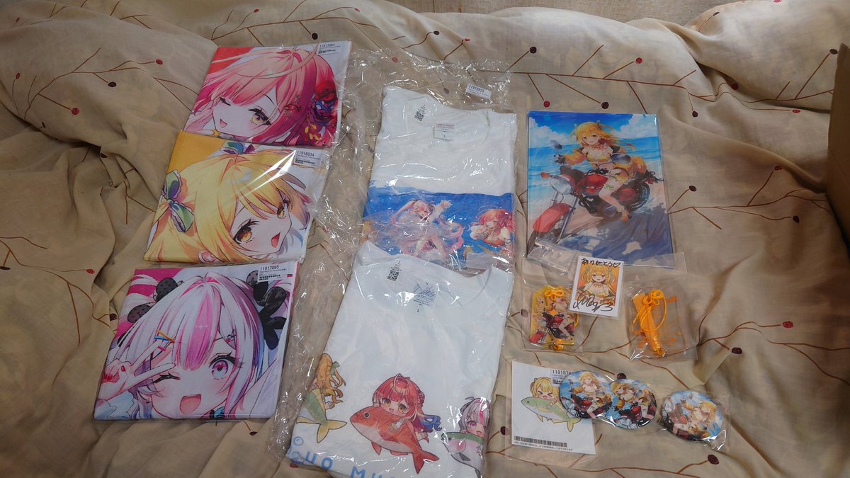 注文してたうおむすめグッズとマアジの誕生日グッズ届いた!!! さて