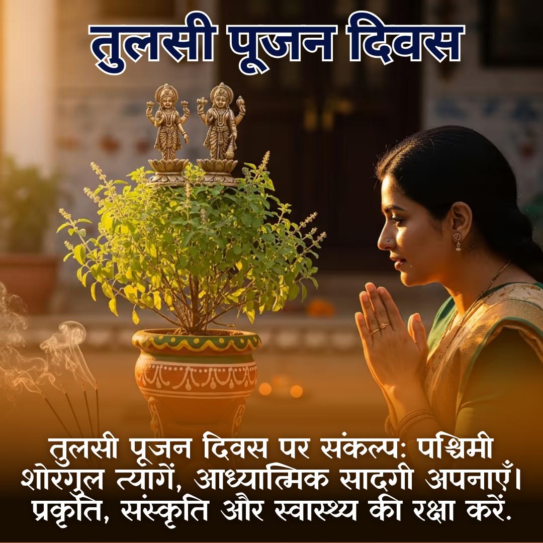 dineshbadlani0's tweet image. #2DaysToGo
Tulsi Pujan Diwas
Sant Shri Asharamji Bapu -
Tulsi Mahima
भोजन बनाने के बाद तुलसी पत्र डालने से भोजन प्रसाद बन जाता है। स्नान करते समय तुलसी पत्र डालने से जल गंगा जल के समान पवित्र हो जाता है।