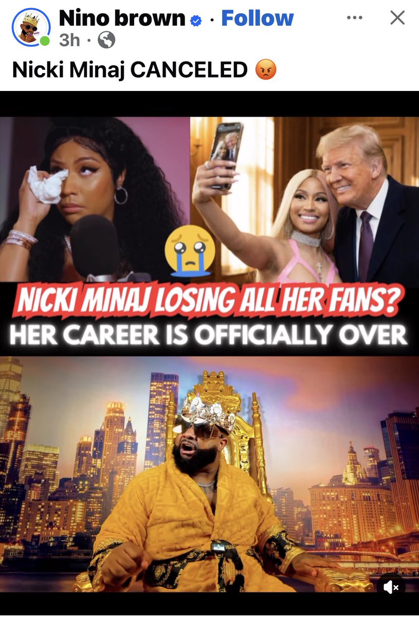 DaniJoy13's tweet photo. @NICKIMINAJ  this 🤡 claims you are being canceled 😂. he has 2.5m followers to your almost 26m &amp; growing.    Let’s all keep showing Nicki love &amp; that asshat he ain’t fit to polish her crown 👑. https://t.co/RpWwBX5MUF