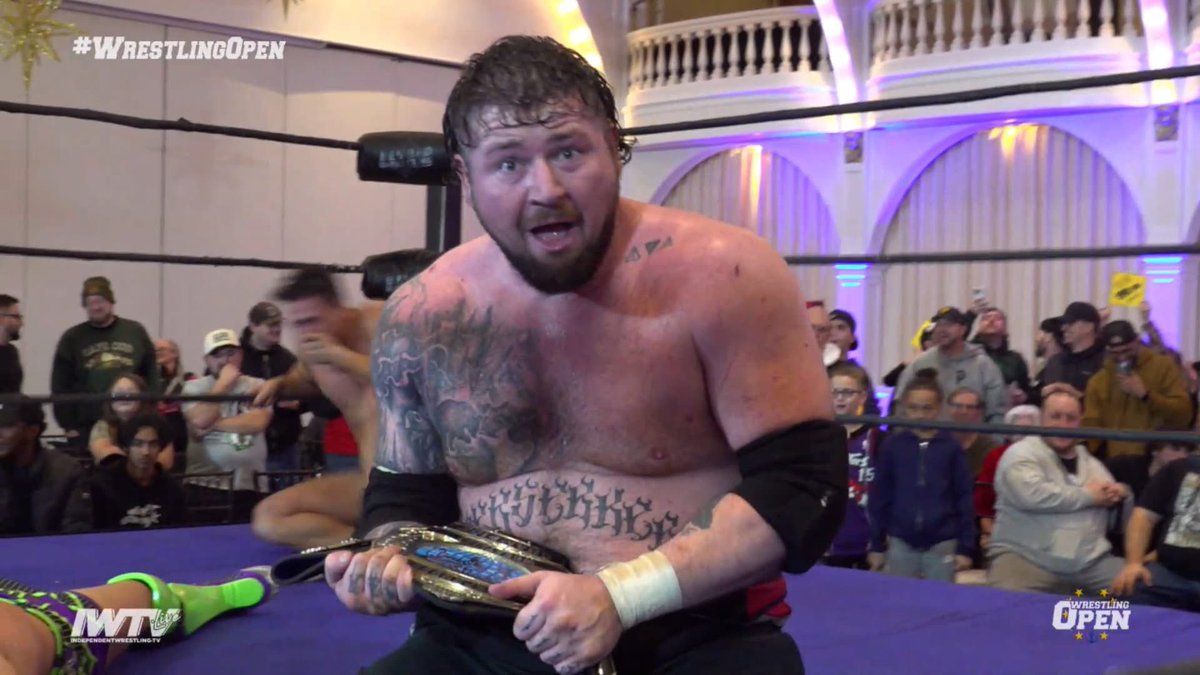 indiewrestling's tweet image. AND NEW!! @bearbronsonBC has won the IWTV Independent Wrestling World Championship tonight in a triple threat with @MarcusMathers1 &amp;amp; @FancyRyanClancy from Cranston, RI

Bronson is now the 18th Independent Champion.

Watch the replay of @WrestlingOpenRI on IWTV.Live