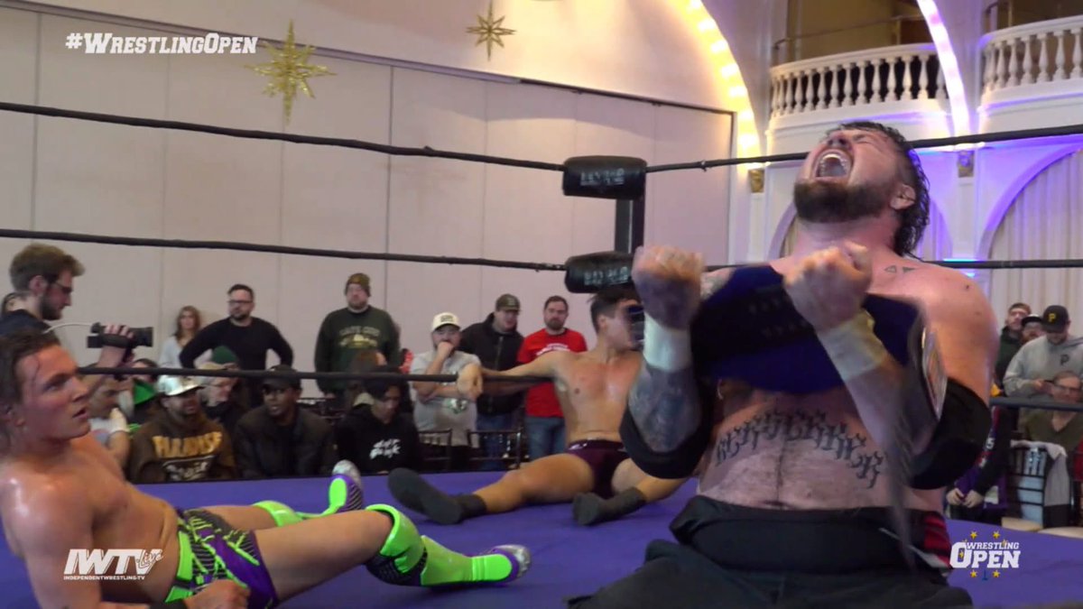 indiewrestling's tweet image. AND NEW!! @bearbronsonBC has won the IWTV Independent Wrestling World Championship tonight in a triple threat with @MarcusMathers1 &amp;amp; @FancyRyanClancy from Cranston, RI

Bronson is now the 18th Independent Champion.

Watch the replay of @WrestlingOpenRI on IWTV.Live