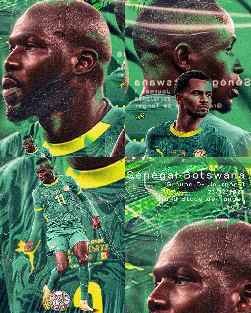 GraphisteFallou's tweet image. Jour de CAN.
Jour où le vert, le jaune et le rouge parlent plus fort que les mots. 🇸🇳

Sénégal 🆚 Botswana
Entrée en matière, concentration maximale, ambition assumée.
Les Lions savent ce que représente ce maillot.

#SENBOT #CAN #LionsDeLaTeranga