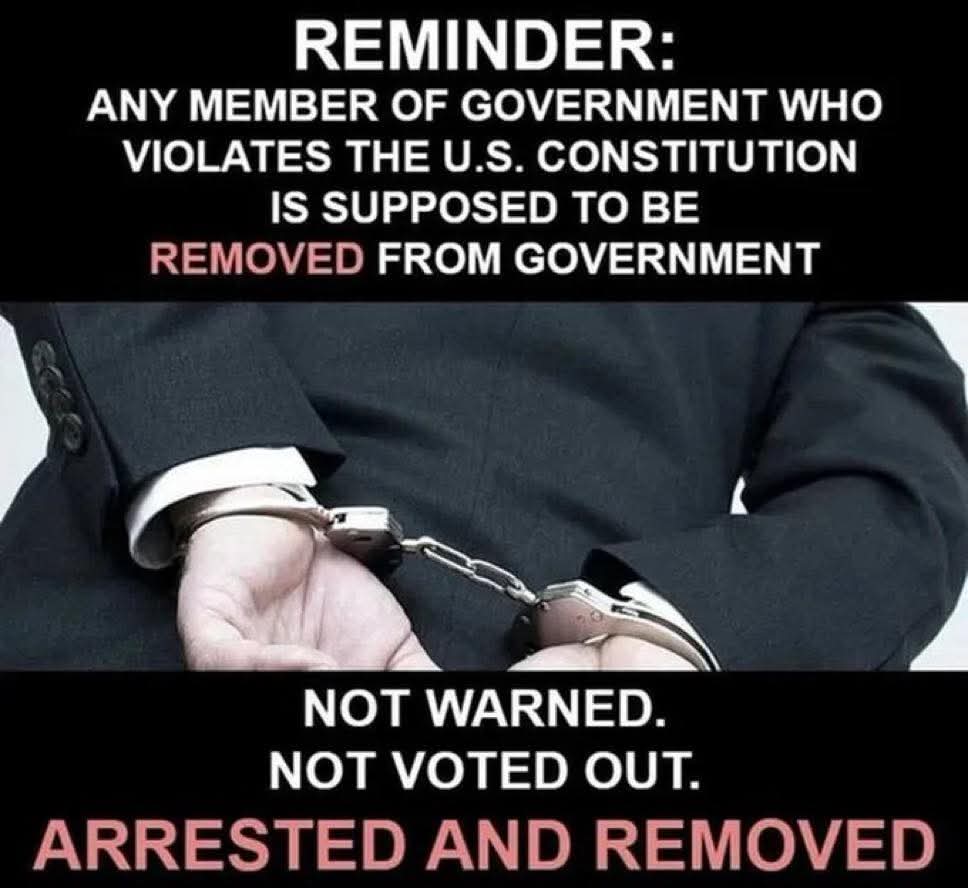 Why aren't the traitors in government being arrested,  instead of the maybes or might or thinking about it .