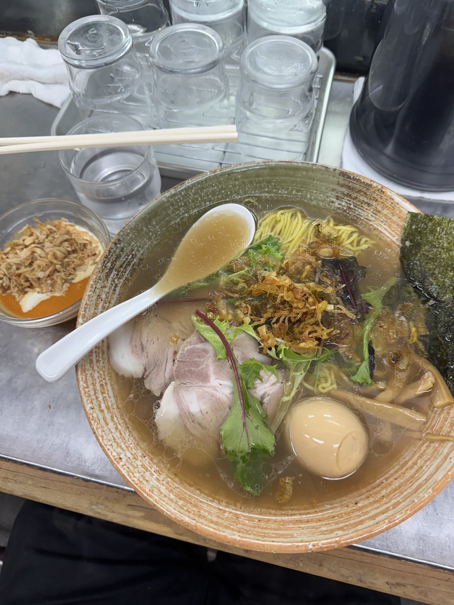 quaaaaai's tweet photo. 今日は覆麺智
オマール海老出汁塩らーめん

めちゃくちゃ美味い！ソースも濃厚で最高！ https://t.co/XwwQOW9DK4
