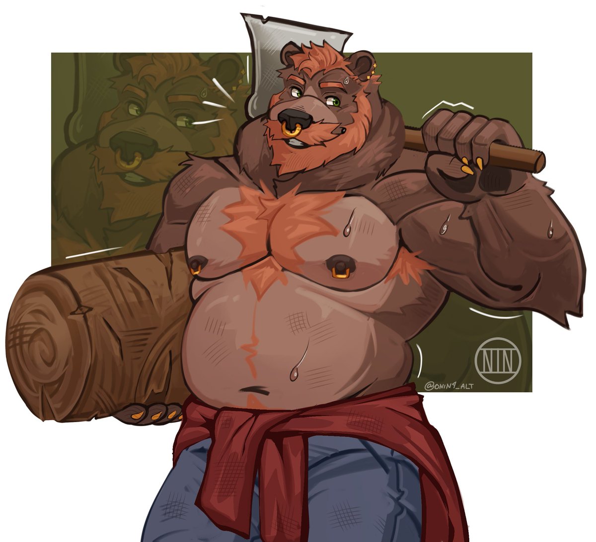 onin4_alt's tweet image. Lum-BEAR-jack 🐻🪓