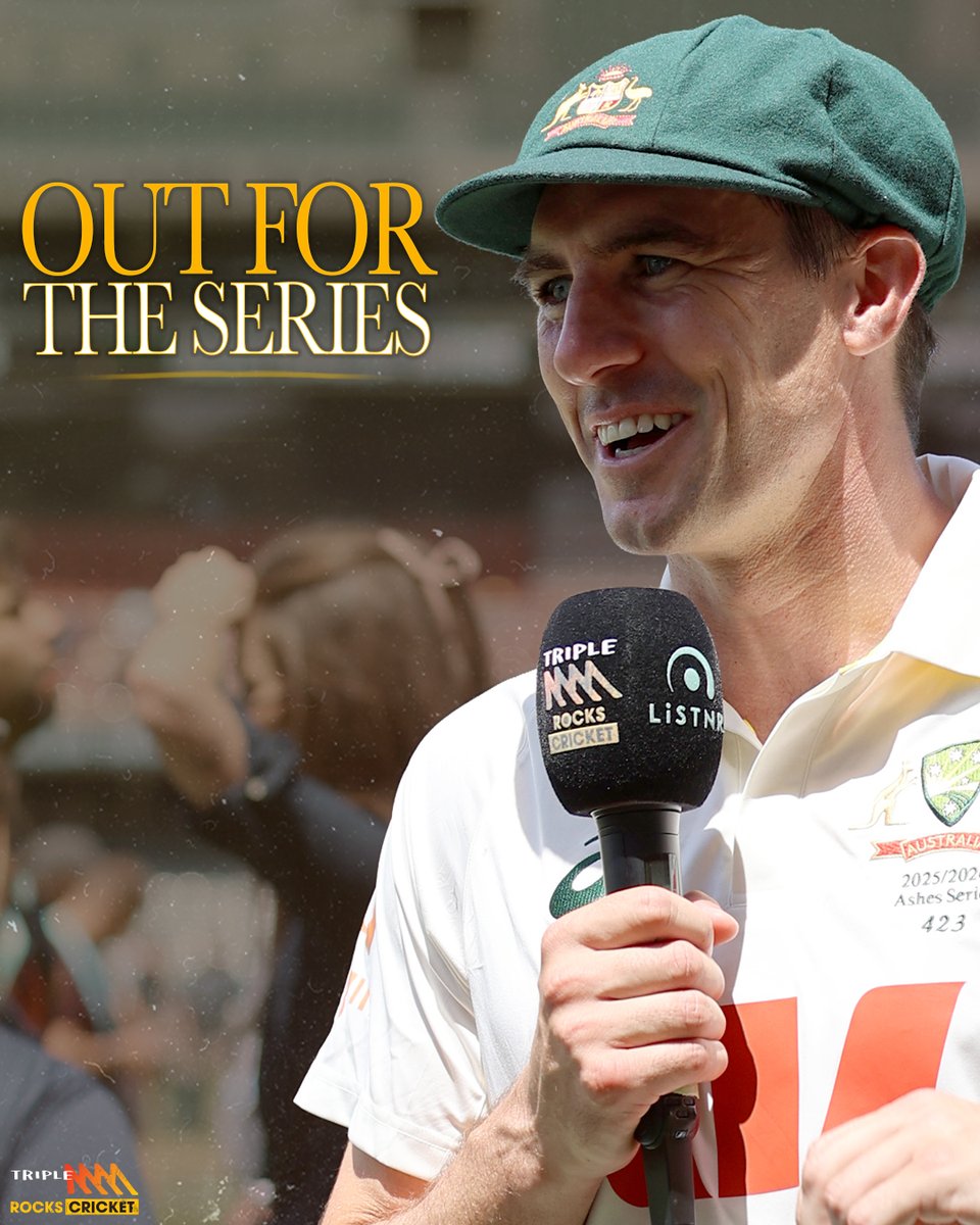 triplemcricket's tweet image. Arrive, win the Ashes, leave 🍻

Pat Cummins will miss the rest of the 2025-26 Ashes after returning to skipper the Australian side to victory in the third Test, per multiple reports #Ashes