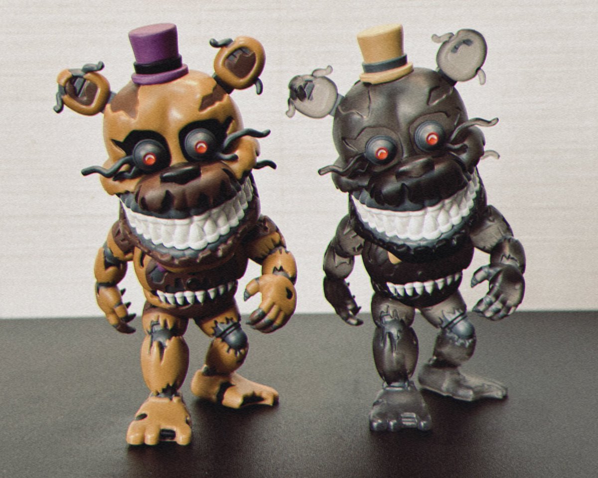 Sumesh_13's tweet image. 遂に‼️‼️‼️✨✨✨
YoutoozのFNAF4フィギュアが届きました‼️💥
立体の推し達が自室に存在している…ッ‼️
本当にありがとう…ありがとう…😭🙏✨
#FNAF #FNAF4 #Youtooz