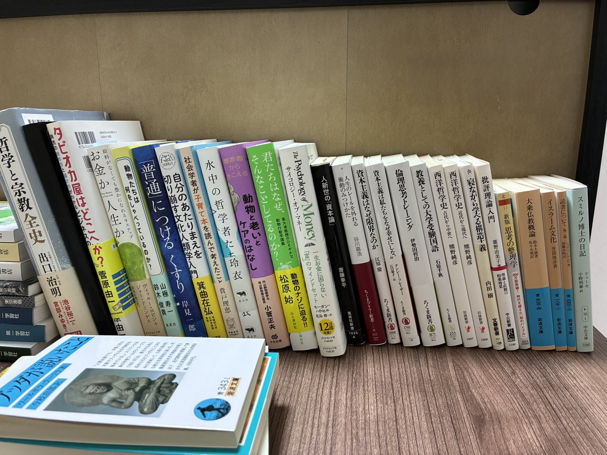 昨日プチ掃除した机の上。それでも本多数。一部積読、一部読み直したい
