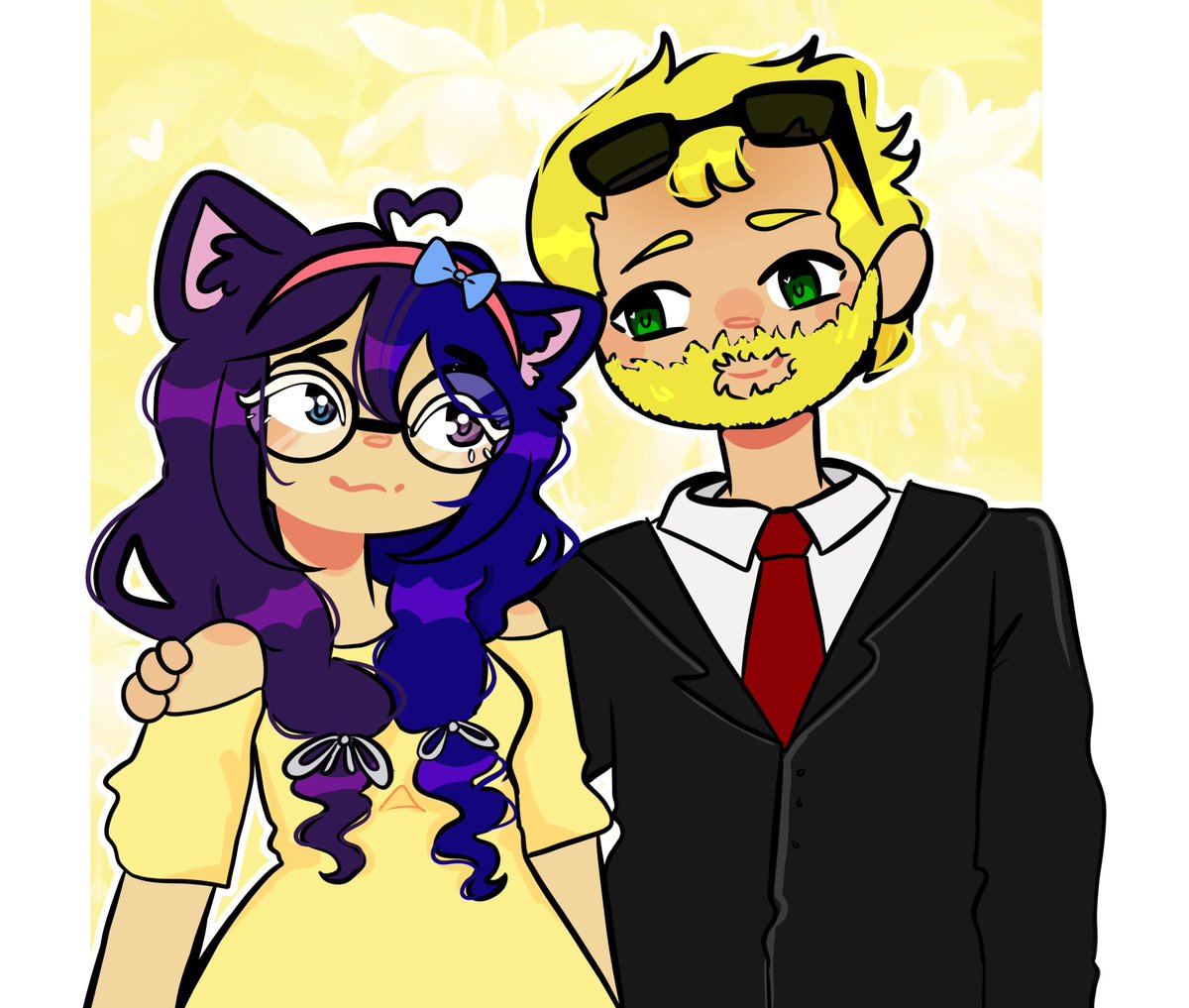 My heart explodes *insert Mr Boom Cat* BOOM BOOM BOOM!! Hehehe :3 

Thankie so much 🎨/<a href="/Miccynix/">Miccynix ( VGEN COMMISSIONS OPEN :D!)</a> for creating these cutesy adorable art pieces of my partner and I <3 And heheh the extra lil gift 😍👉👈

I can't wait to comission you more in future OR SOON! ;) Mwehehe but of