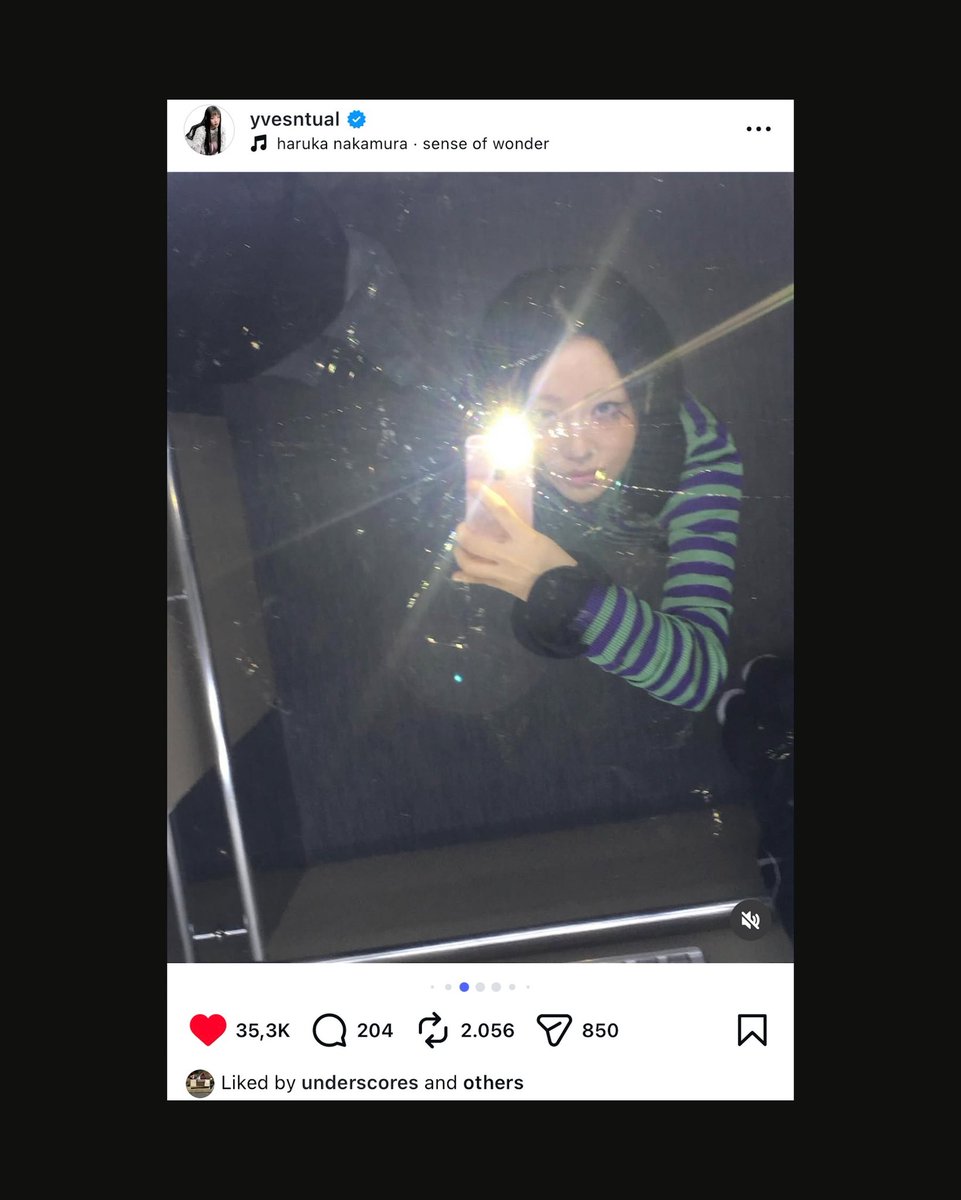 yvesupport's tweet image. Singer and producer underscores liked Yves’ latest Instagram post! 

#YVES #이브