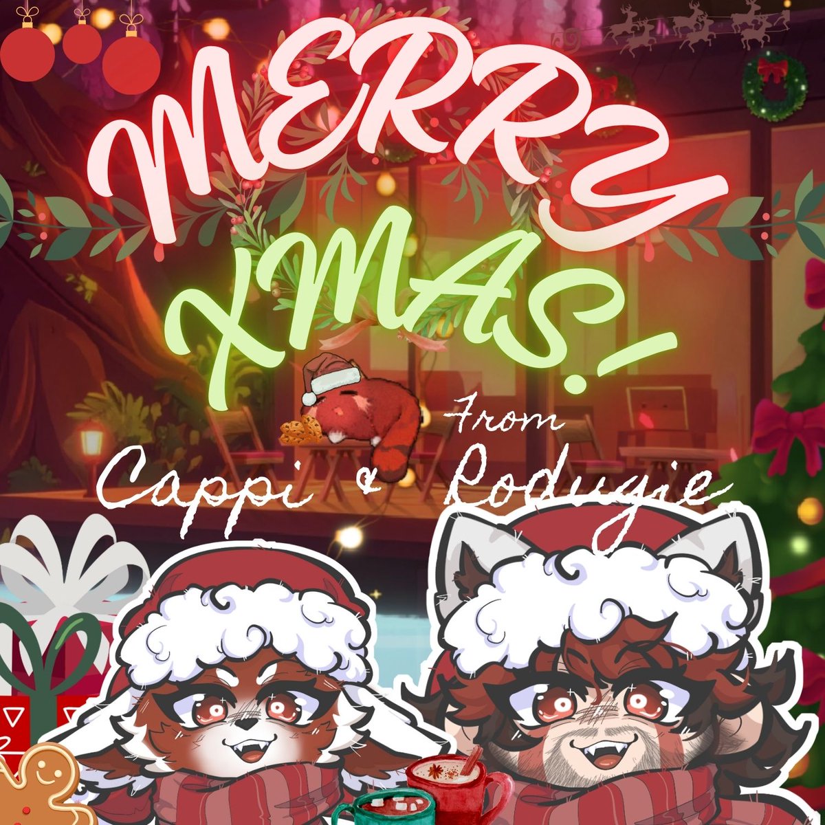 MERRY CHRISTMAS TO ALL AND A HAPPY NEW YEAR FROM YOUR FAVOURITE MYSTICS GOOFBALLS CAPPI &amp; RODUGIE!! 🎄🎁🎄☃️