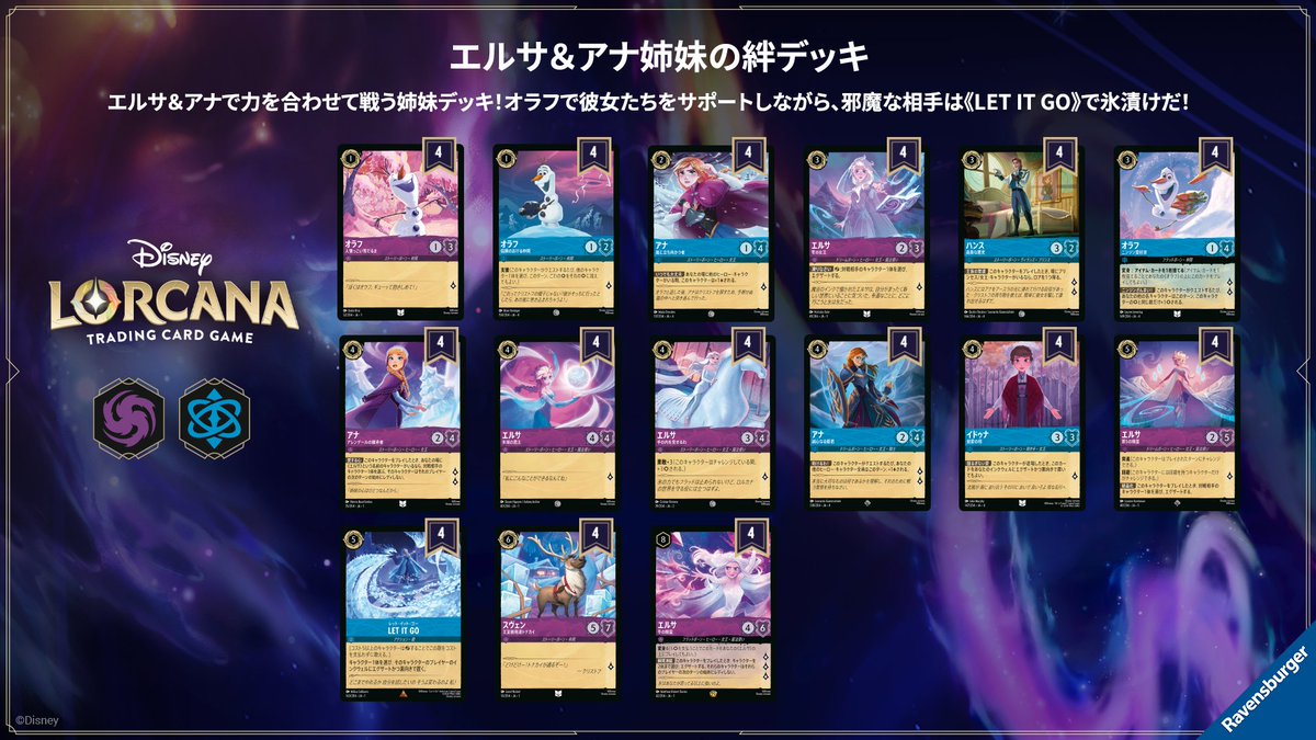 デッキ公開💌】 #ディズニーロルカナ コンセプトデッキのデッキリスト