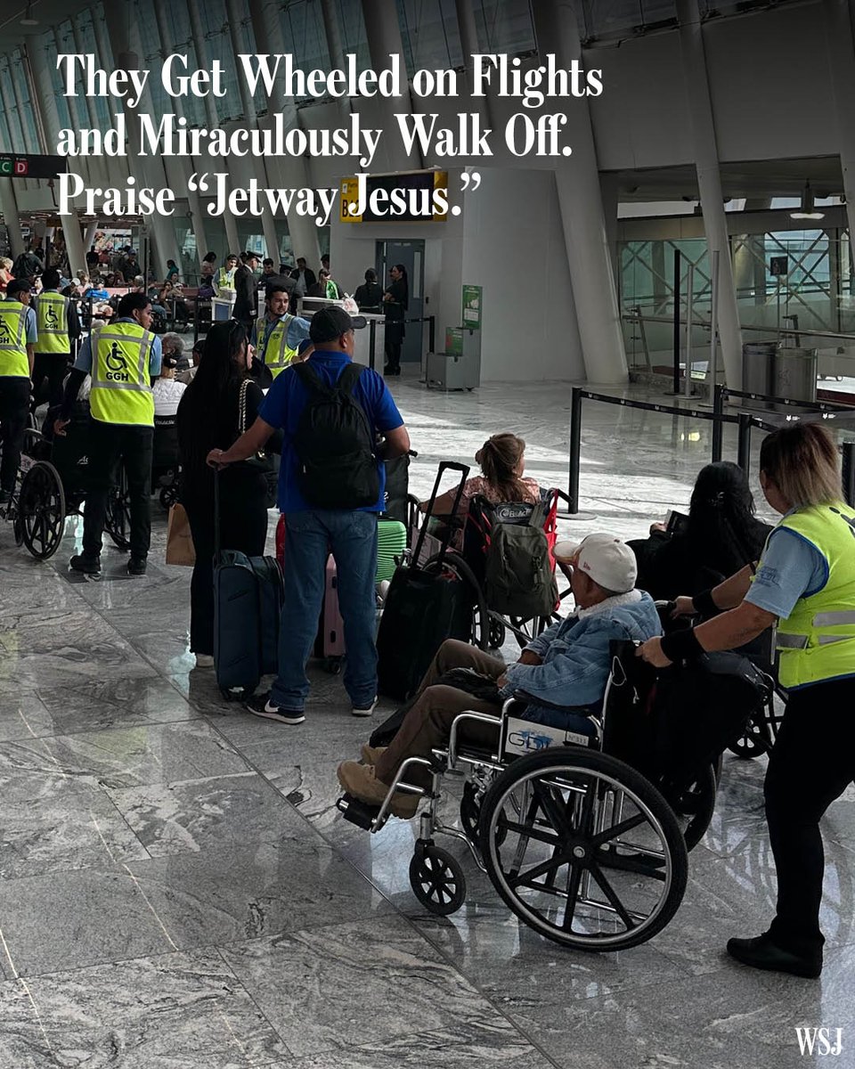 The latest travel scourge: Miracle flights full of passengers touched by "Jetway Jesus." 🔗: on.wsj.com/496Bu8O