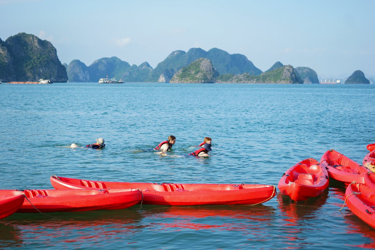 CruisesMon's tweet photo. 🌊 Dive into Lan Ha Bay with Mon Cheri Cruises
Enjoy a refreshing swim in the crystal-clear waters of Lan Ha Bay during your Mon Cheri journey. 
📞 Hotline: +84 984 749 958
📨 Email: info@monchericruises.com
🌐 Website: https://t.co/vEf6VNYyLg
#MonCheriCruises #HalongBay https://t.co/2fR9depKqM