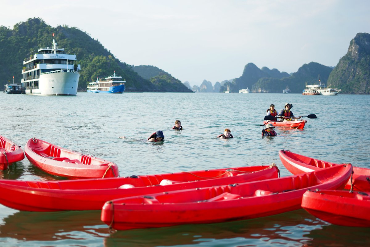 CruisesMon's tweet photo. 🌊 Dive into Lan Ha Bay with Mon Cheri Cruises
Enjoy a refreshing swim in the crystal-clear waters of Lan Ha Bay during your Mon Cheri journey. 
📞 Hotline: +84 984 749 958
📨 Email: info@monchericruises.com
🌐 Website: https://t.co/vEf6VNYyLg
#MonCheriCruises #HalongBay https://t.co/2fR9depKqM