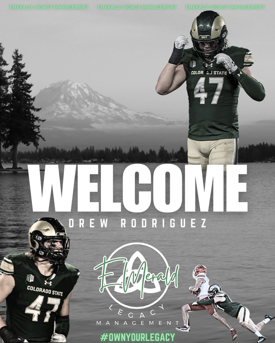 EmeraldLegacyMg's tweet photo. Welcome to the Emerald Legacy Management TEAM, @Drew_Rodriguez7 
🤝🍀

We are excited to help you protect, develop, and maximize YOUR legacy on and off of the field 📈💪🏈
 
#ownYOURlegacy 🍀 https://t.co/OTigZtpPiM