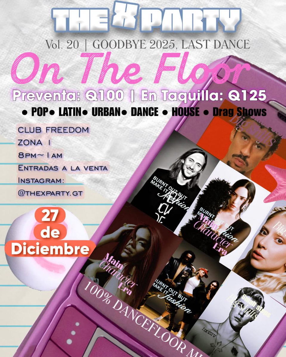 Recuerda que tenemos una cita este 27 de Diciembre 😌😌

🎟️Pide tus entradas en nuestro instagram desde el link en la bio.

Ven a bailar al ritmo de las luces y olvida toda existencia.

Club Freedom, Zona 1 de Guatemala.
8pm a 1am

#Guatemala #Fiesta #BadBunny #GT