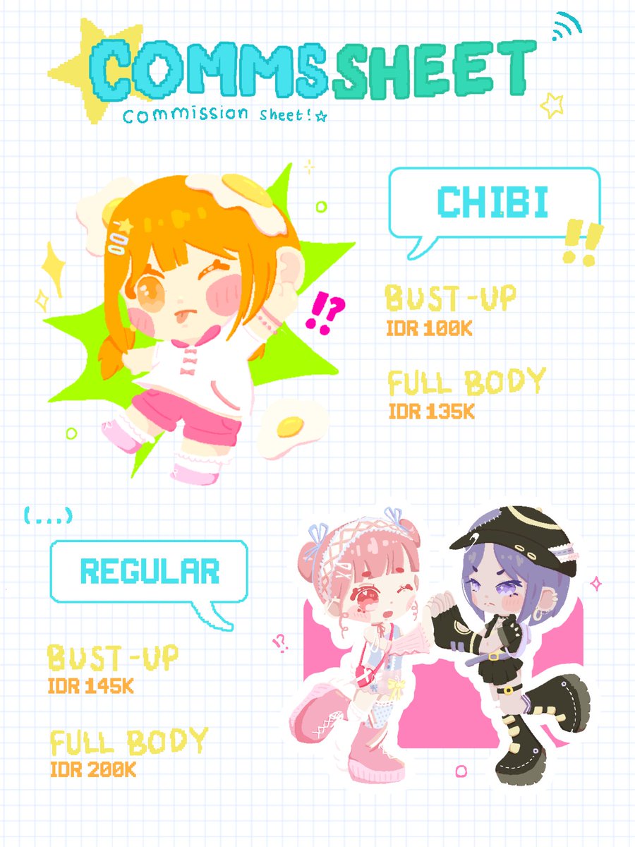 keuraeji's tweet image. ⭐ likes and retweets are appreciated ⭐

decided to open art commissions again to make some additional money! (..›ᴗ‹..)

details are on my comms sheet, please DM me to order/if you have questions. :3 ♡

#opencommission #commissionsopen #zonakaryaid #artidn @CmsnArtist_Id