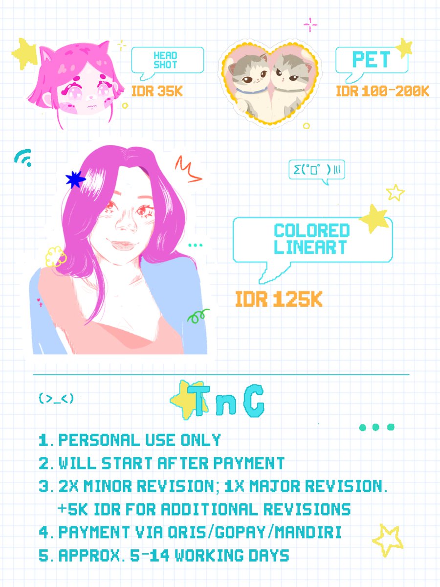 keuraeji's tweet image. ⭐ likes and retweets are appreciated ⭐

decided to open art commissions again to make some additional money! (..›ᴗ‹..)

details are on my comms sheet, please DM me to order/if you have questions. :3 ♡

#opencommission #commissionsopen #zonakaryaid #artidn @CmsnArtist_Id