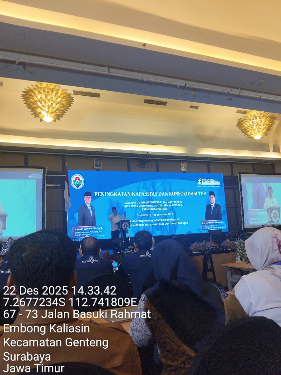 Pembukaan Peningkatan kapasitas dan konsolidasi TPP oleh Mendes,PDT.
"TPP ujung tombak pembangunan desa, untuk meningkatkan kapasitas"

#TPPUjungTombakPembangunanDesa
#MenteriDesaPeduliTPP
#PendampingDesaUjungTombakPembangunan

<a href="/prabowo/">Prabowo Subianto</a>
<a href="/YandriSusanto/">Yandri Susanto</a>
<a href="/ArizaPatria/">Ariza Patria</a>
<a href="/KerjaSeskabRI/">Letkol Teddy Indra Wijaya</a>