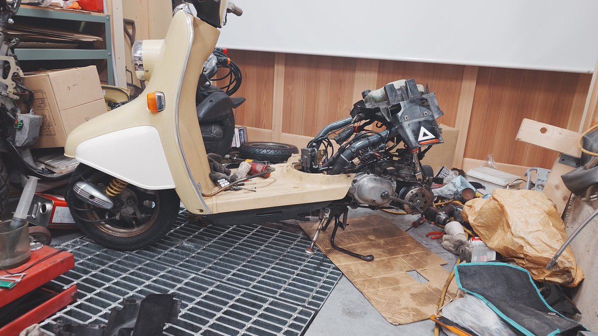 スーパージュリオZX化に向けて、ディオ ZXのエンジン乗って