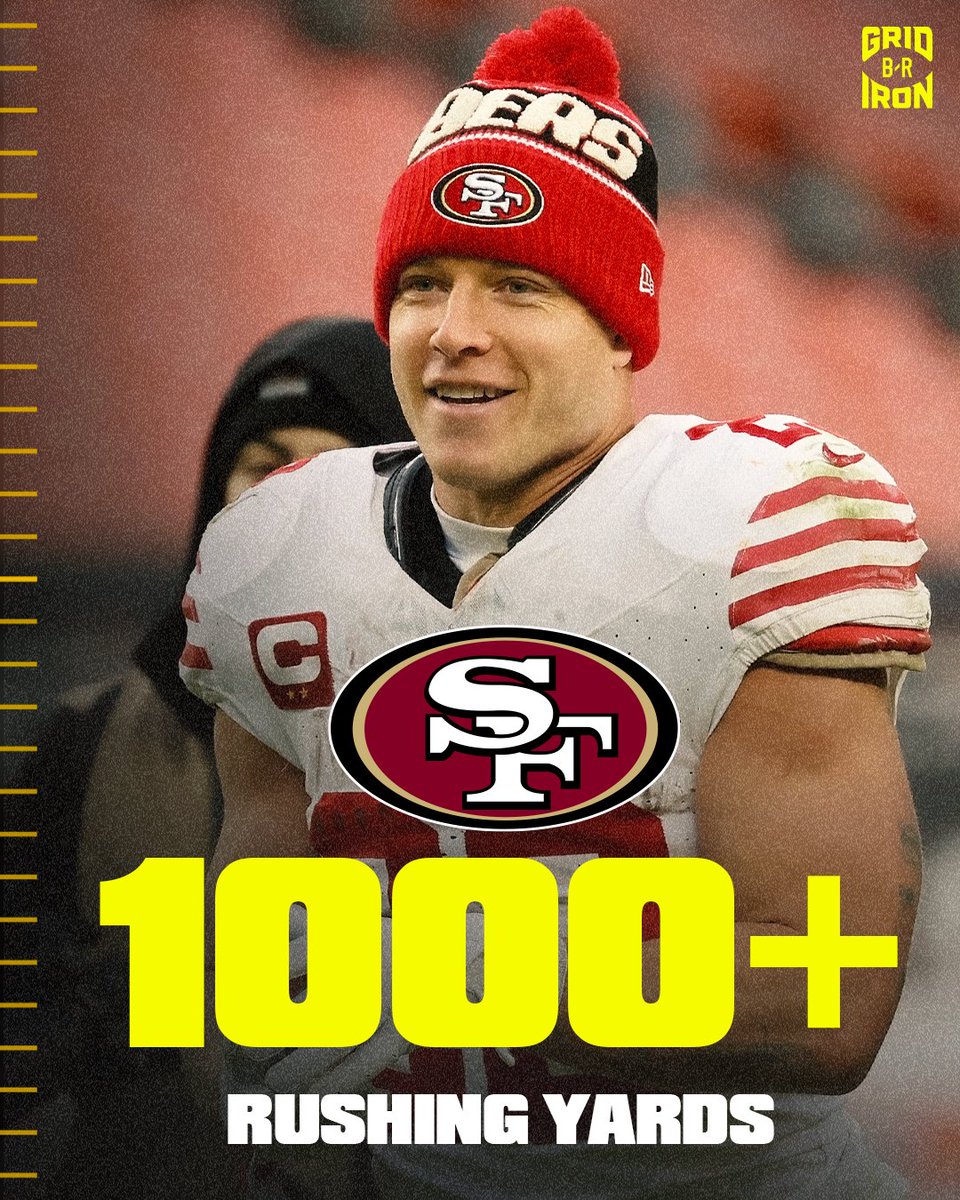 CMC GOES FOR 1K+ RUSHING FOR THE 5TH TIME IN HIS CAREER 🔥