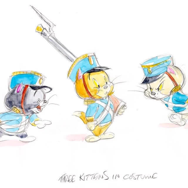 Wonderful watercolor sketches/illustrations done by Spike Brandt for the film, "Tom &amp; Jerry: A Nutcracker Tale".