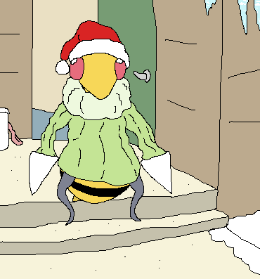 beedrill santa hat version